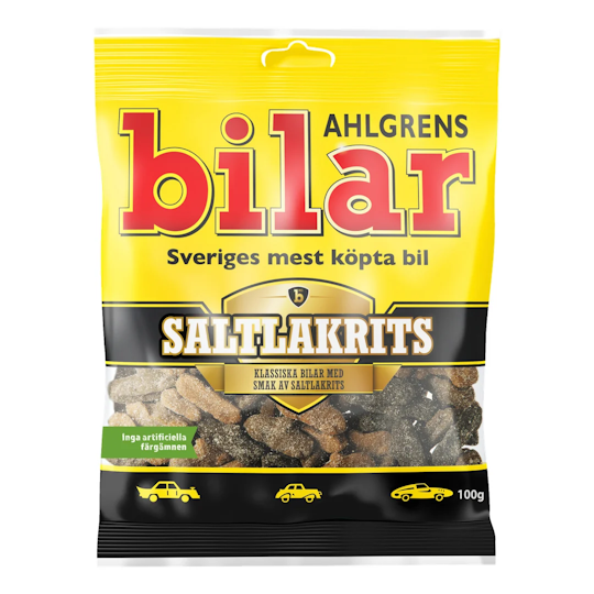 Ahlgrens Bilar Salty Licorice Swedish Candy