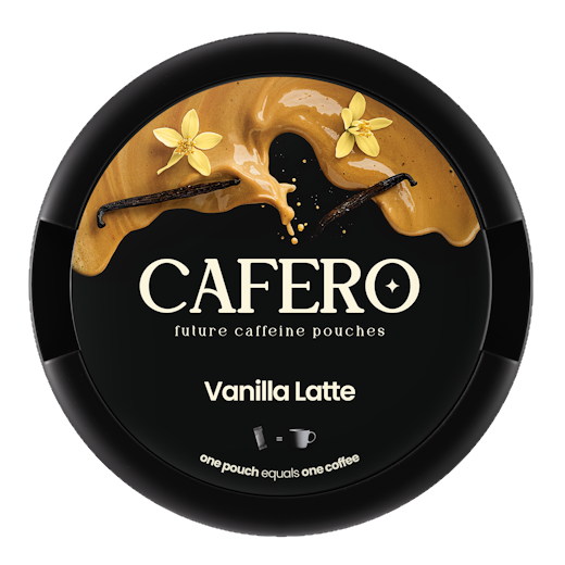 Cafero Vanilla Latte Caffeine Coffee Pouches Nicotine-Free